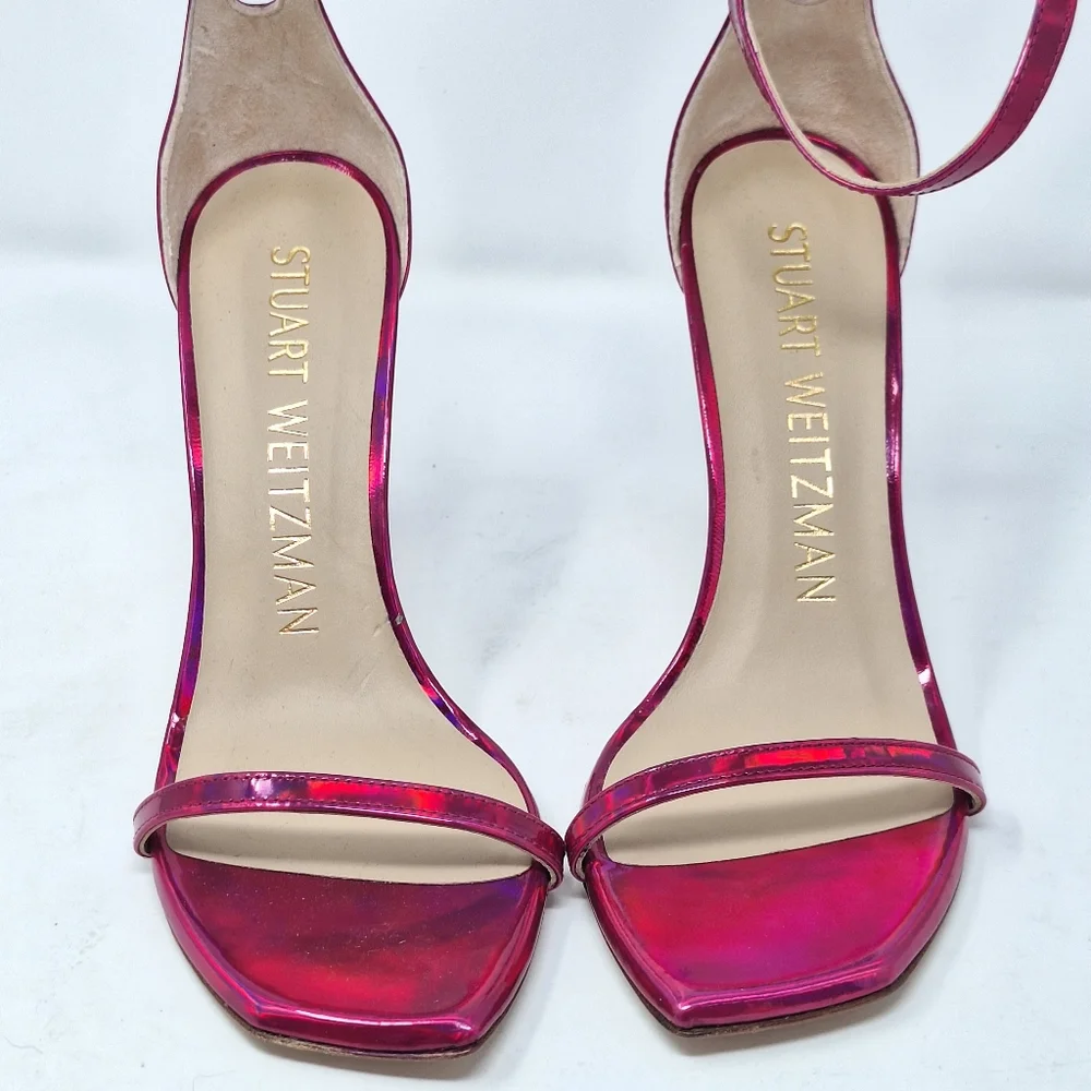 Stuart Weitzman Nudistcurve 100mm pink Sandals heels size 6.5